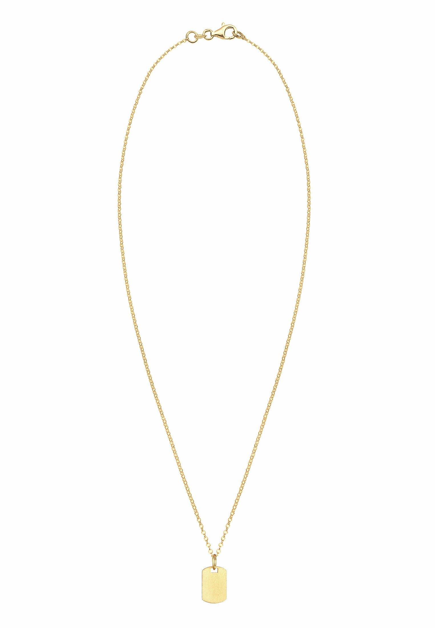 Kuzzoi  Collier Marque Plaque Militaire Brossée 