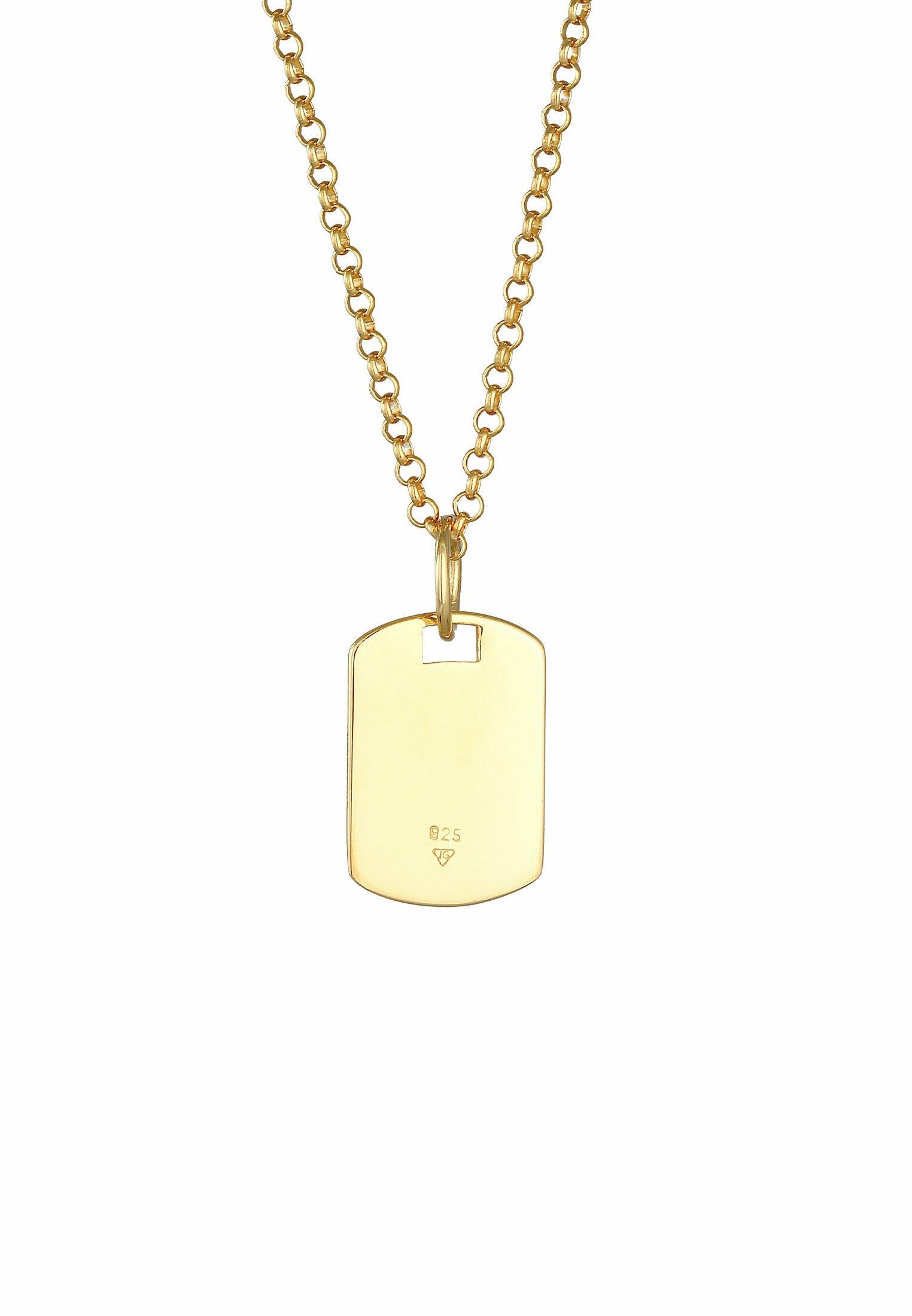 Kuzzoi  Collier Marque Plaque Militaire Brossée 