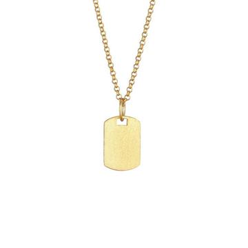 Halskette Marke Military Platte Brushed