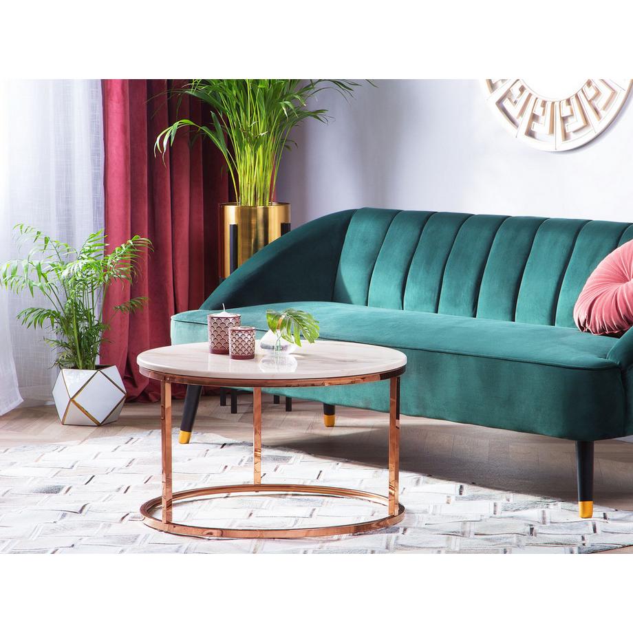 Beliani Couchtisch aus Edelstahl Modern CORAL  