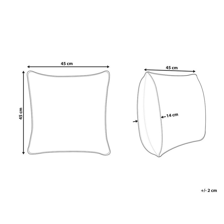 Beliani Dekokissen aus Samtstoff Klassisch MONTBRETIA  
