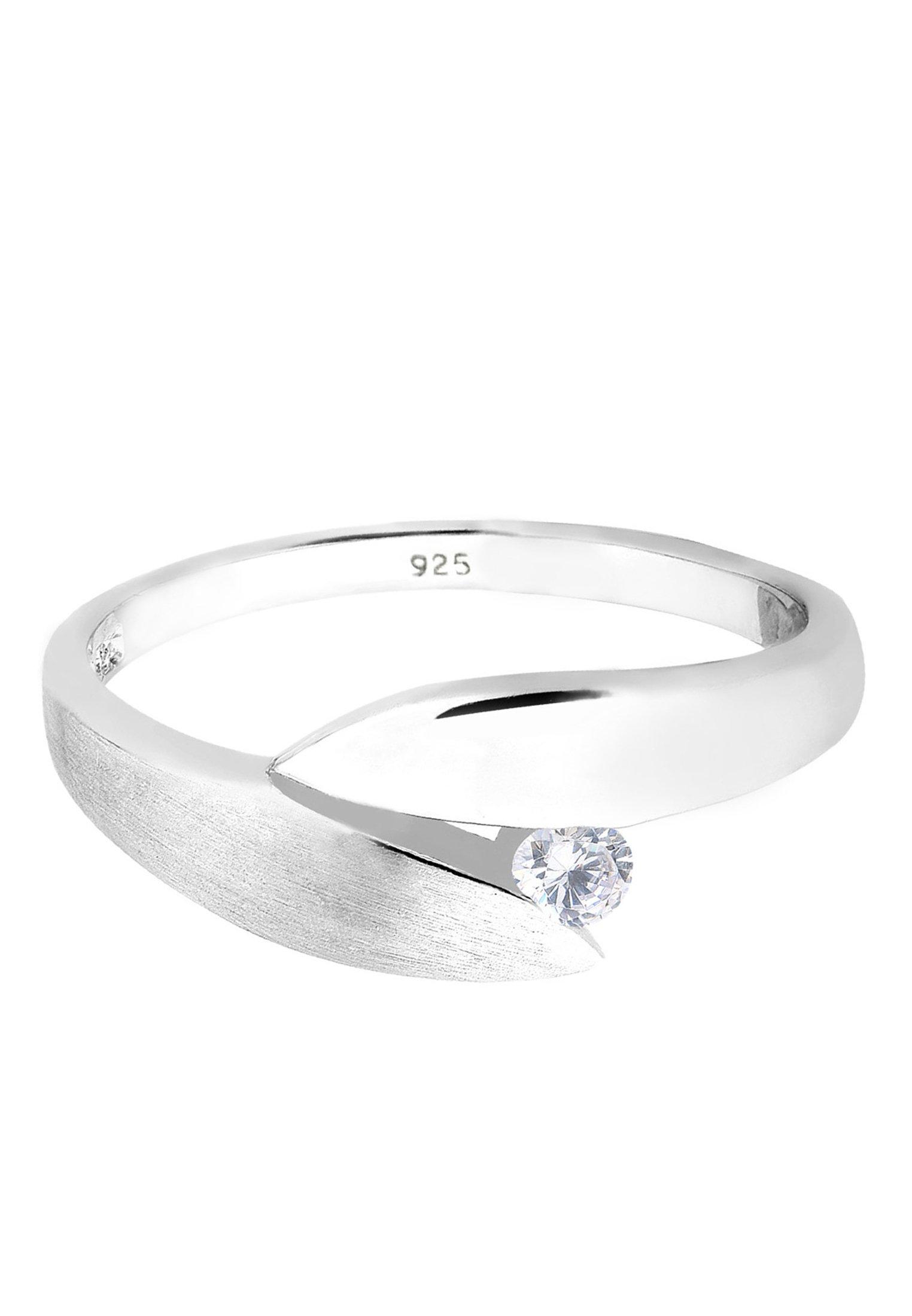 Elli  Bague Solitaire Enveloppé Cristaux De Zircone 