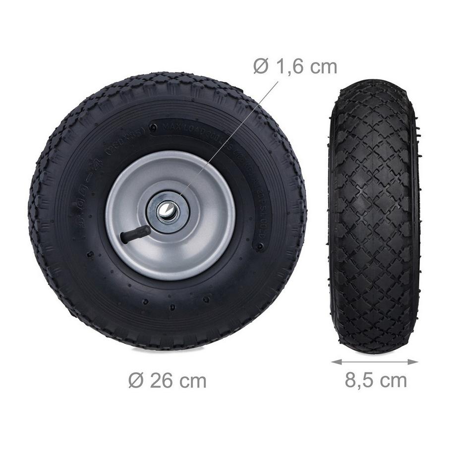 B2X  Räder für Handkarre, 2 Stück 3.00-4 