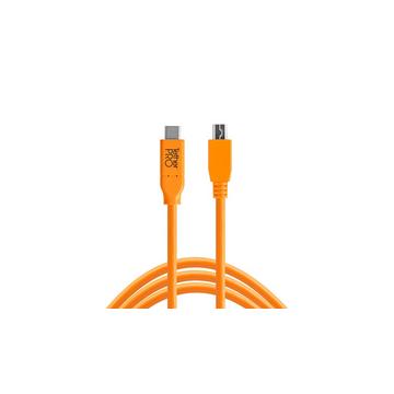 Tether Tools CUC2415-ORG USB Kabel 4,6 m USB 2.0 USB C Mini-USB B Orange