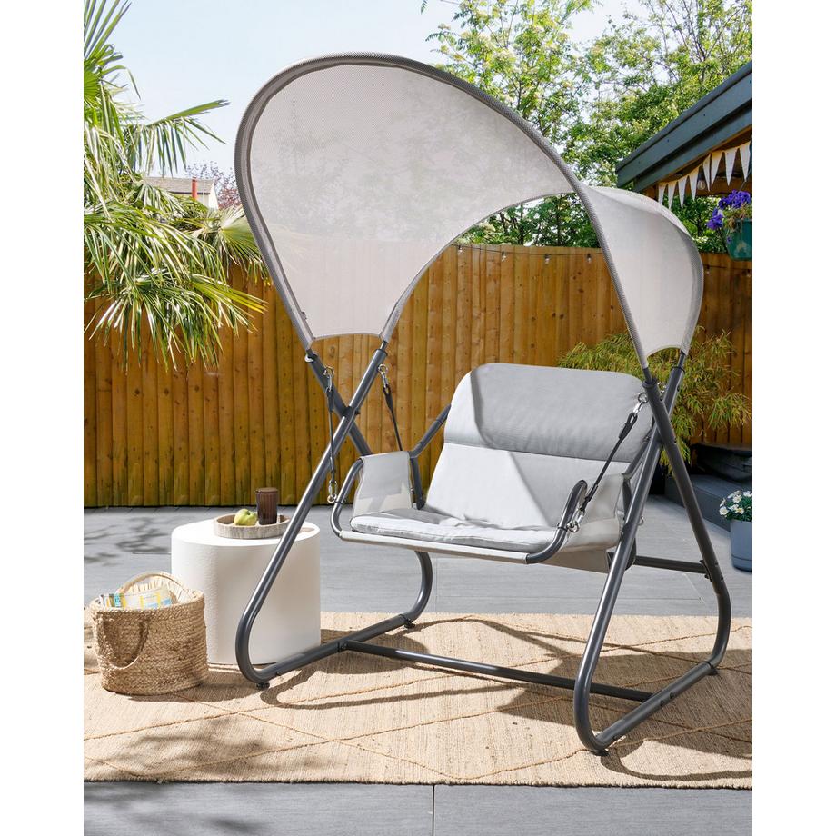 Beliani Dondolo da giardino en Acciaio Mediterraneo SOLAGNA  