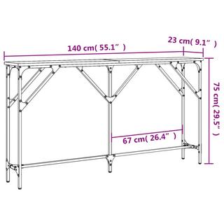 VidaXL Table console bois d'ingénierie  