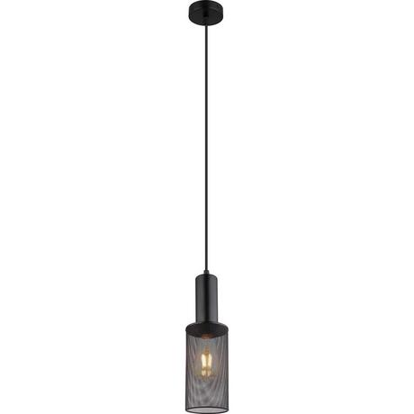 mutoni Lampe à suspension Jedd métal noir mat 1xE27  