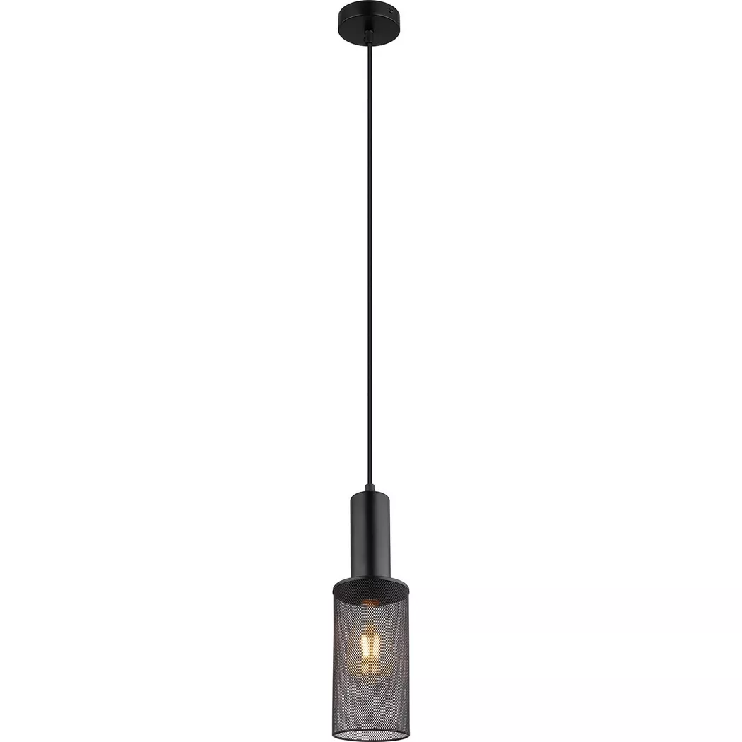 mutoni – Hängeleuchte Jedd Metall matt 1xE27, One Size, Schwarz