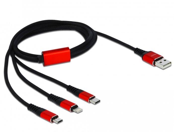 Image of USB Ladekabel 3 in 1 for Lightnin Micro USB USB Type-C 1 m