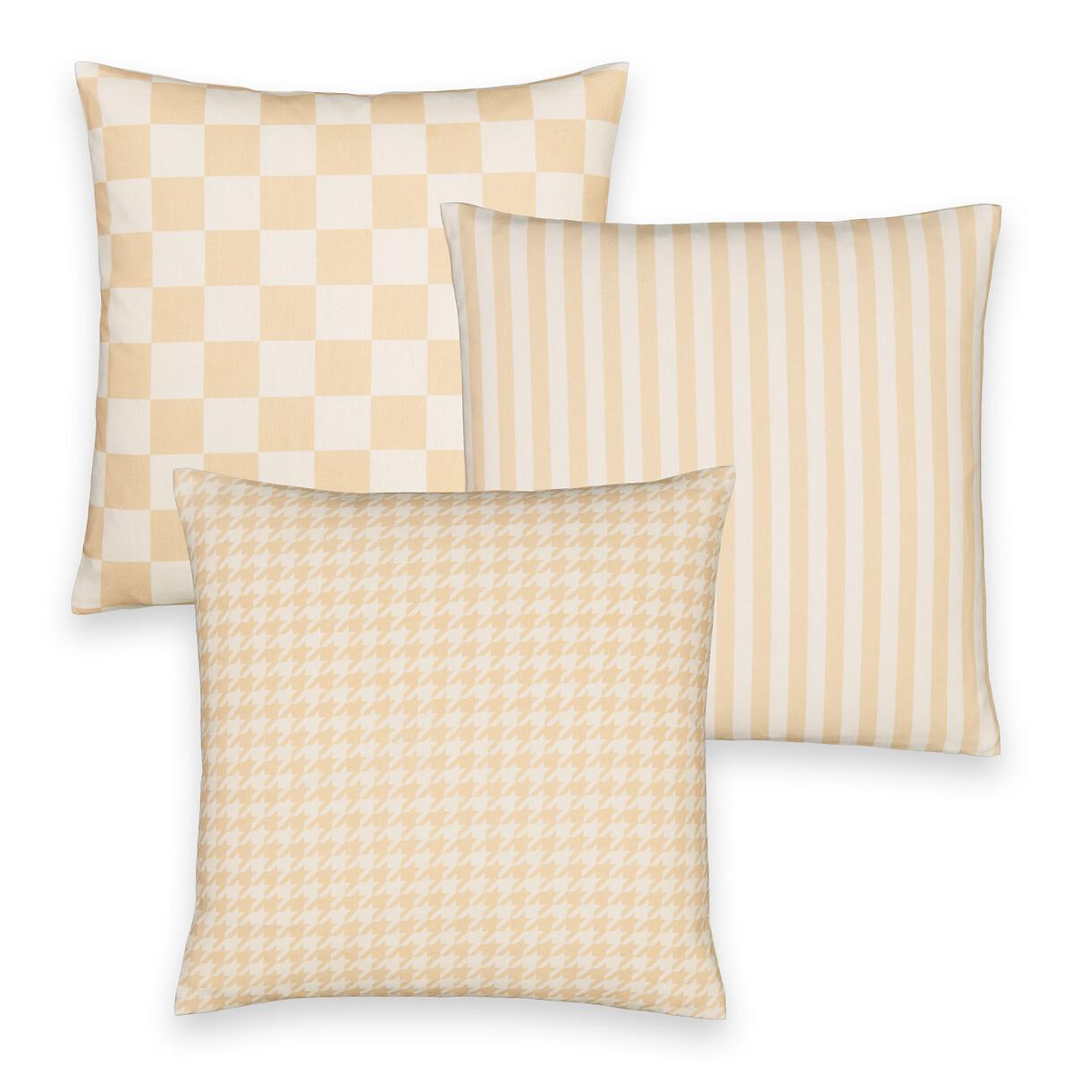 La Redoute Intérieurs Lot de 3 housses de coussin 40x40 cm  