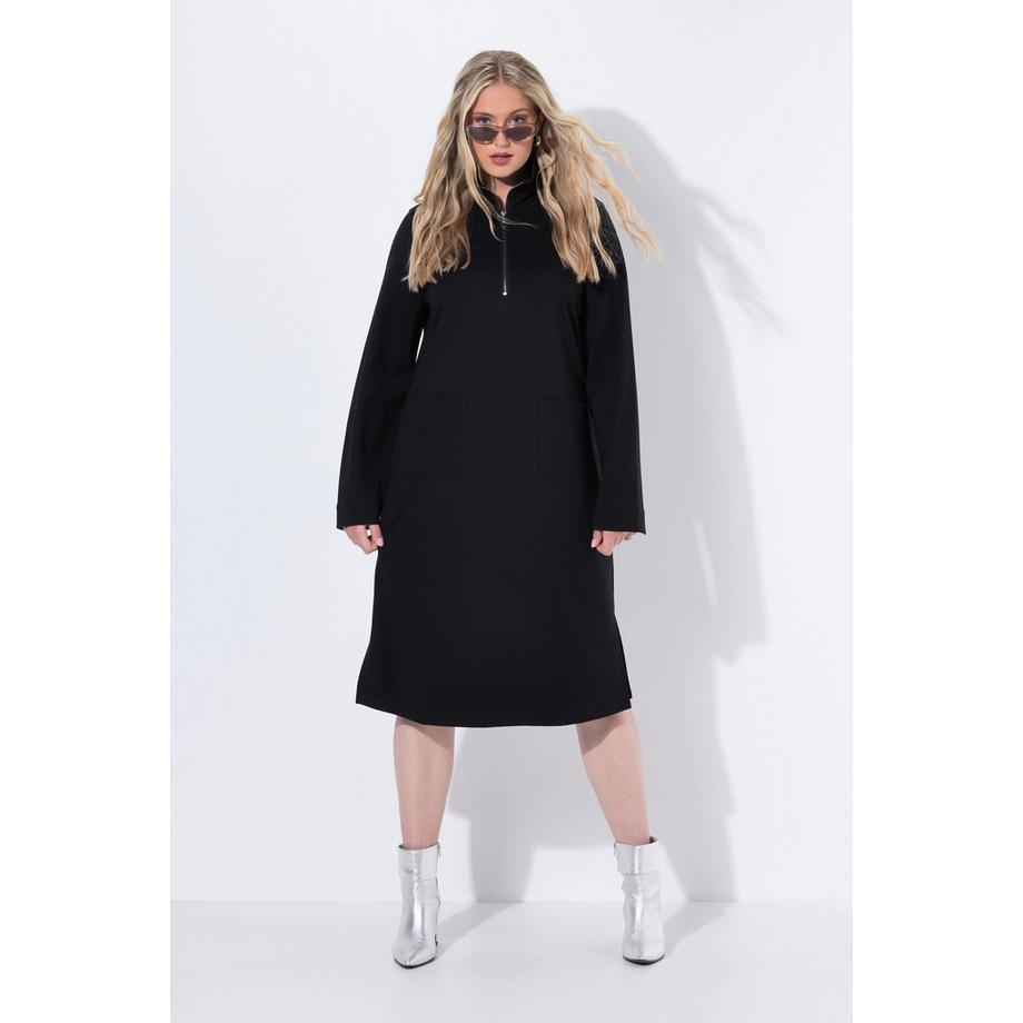 Ulla Popken Abito Collo Alto Maniche Lunghe Tasche  