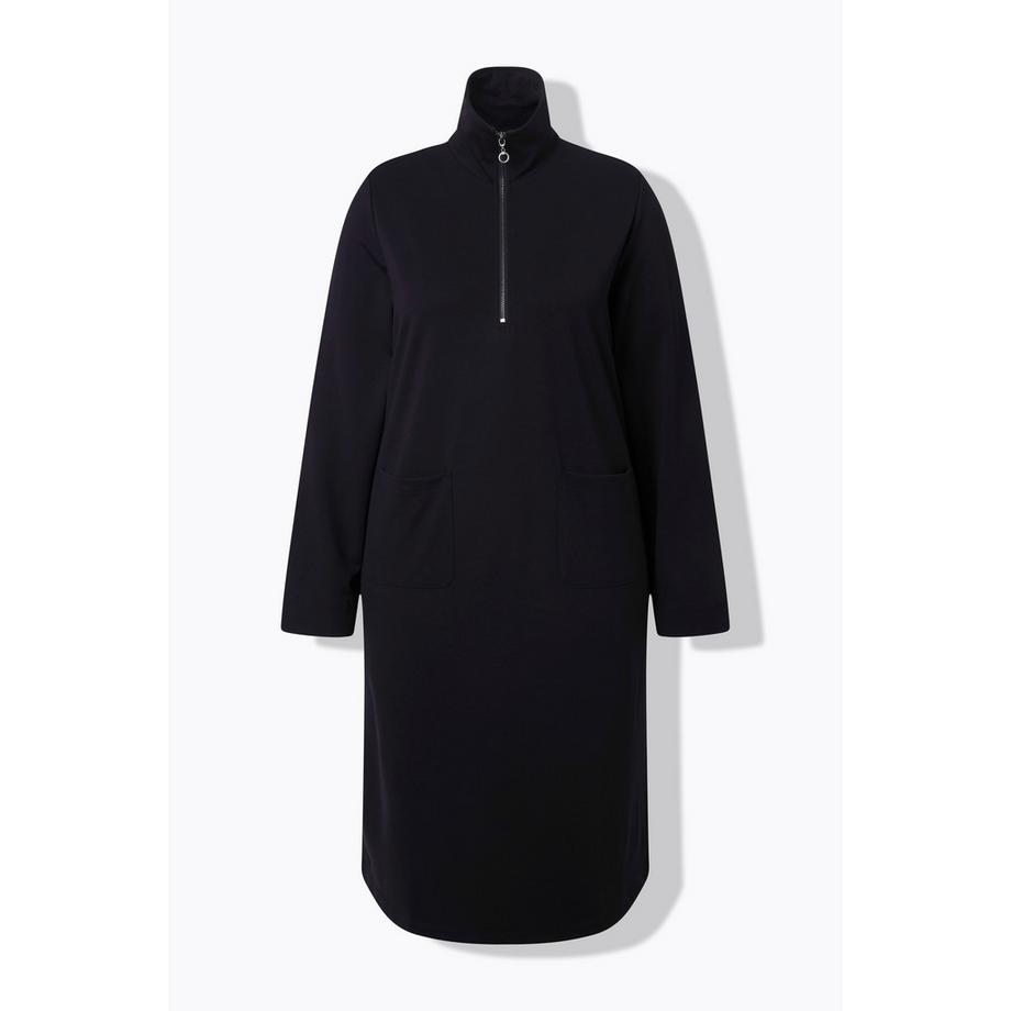 Ulla Popken Abito Collo Alto Maniche Lunghe Tasche  