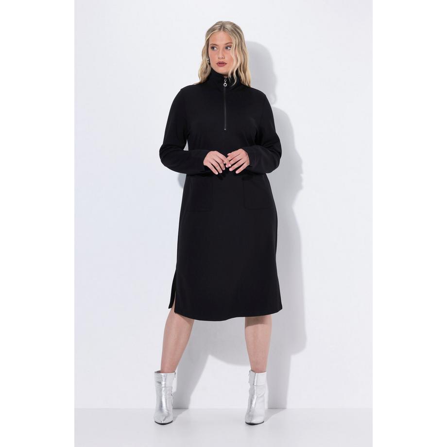 Ulla Popken Abito Collo Alto Maniche Lunghe Tasche  