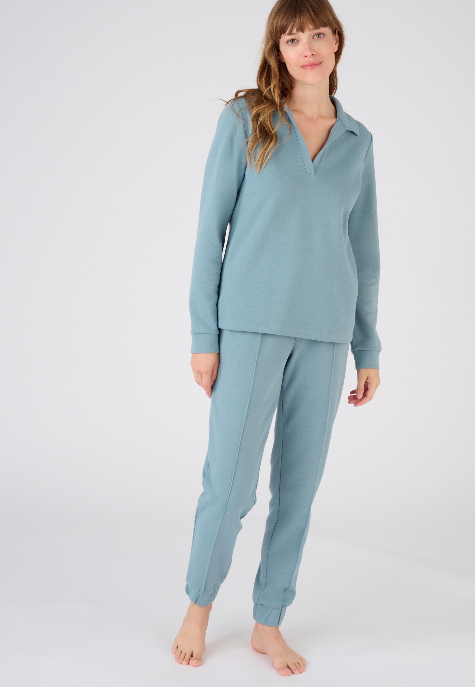Image of Sweatshirt Mit Polokragen. Damen Blau 54/56