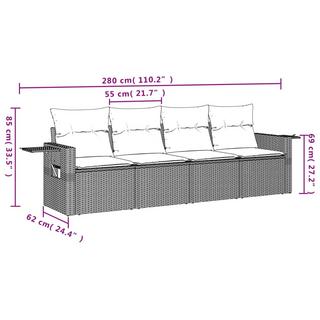 VidaXL Garten sofagarnitur poly-rattan  