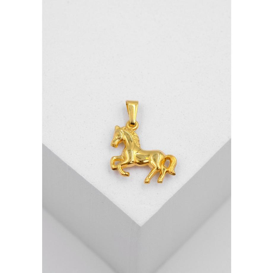 MUAU Schmuck  Anhänger Pferd Gelbgold 750, 18x14mm 