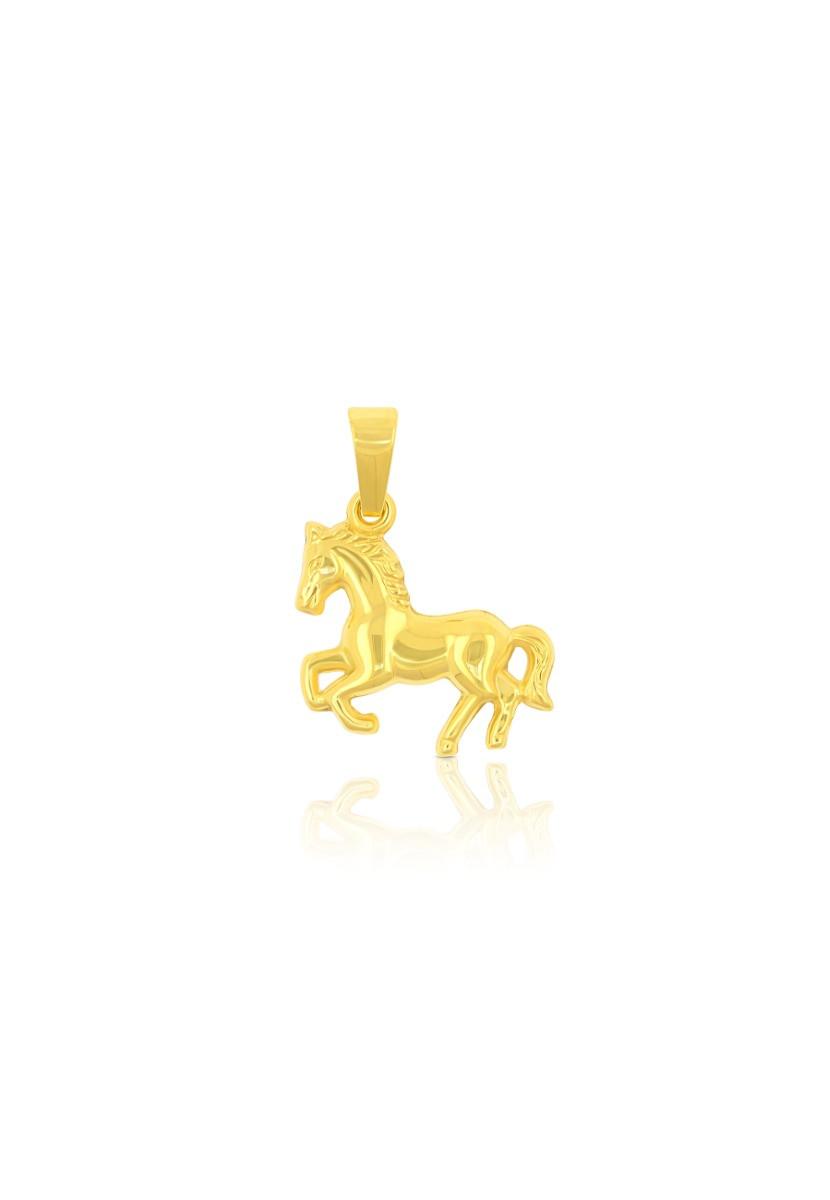 MUAU Schmuck  Pendentif cheval or jaune 750, 18x14mm 