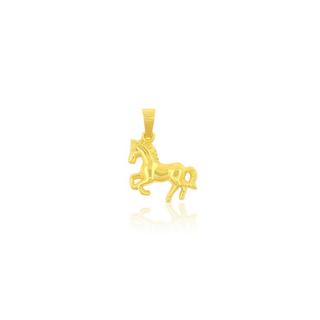 MUAU Schmuck  Pendentif cheval or jaune 750, 18x14mm 