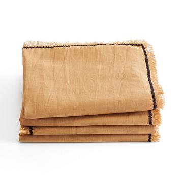 Lot de 4 serviettes de table lin/coton