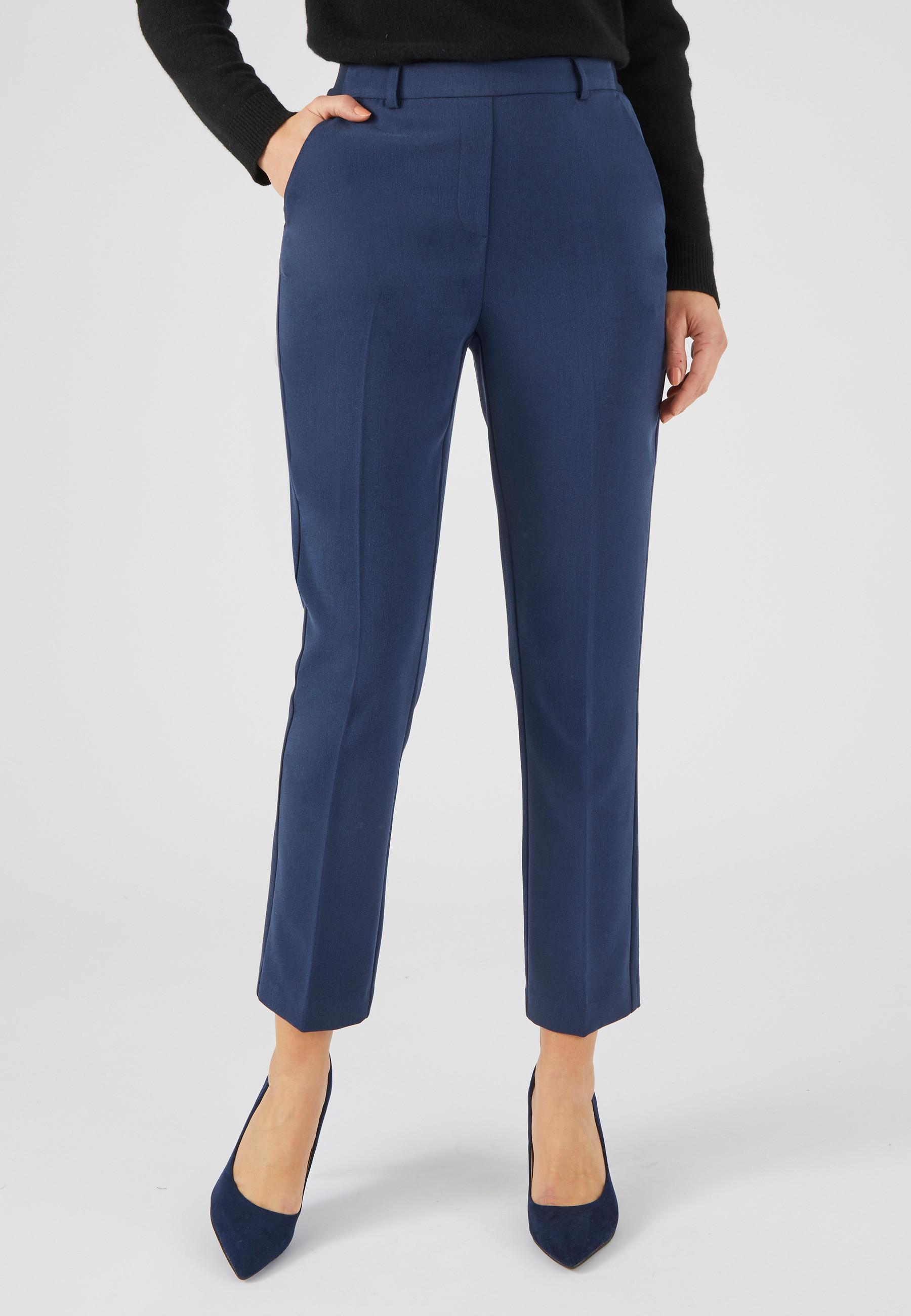 Image of Bi-elastische 7/8-hose. Damen Blau 44