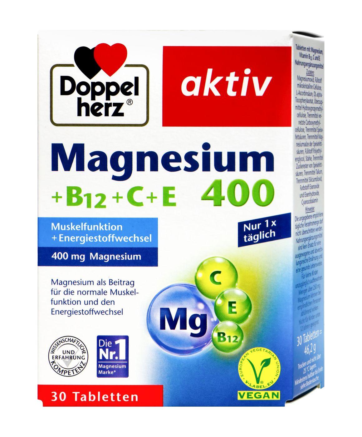 Doppelherz  Doppelherz Magnesium 400 B12 C E 