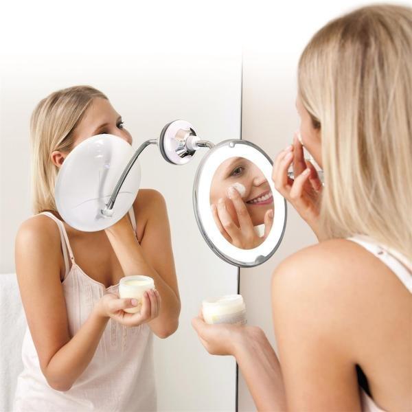 eStore Miroir de maquillage avec éclairage - Grossissement x5  