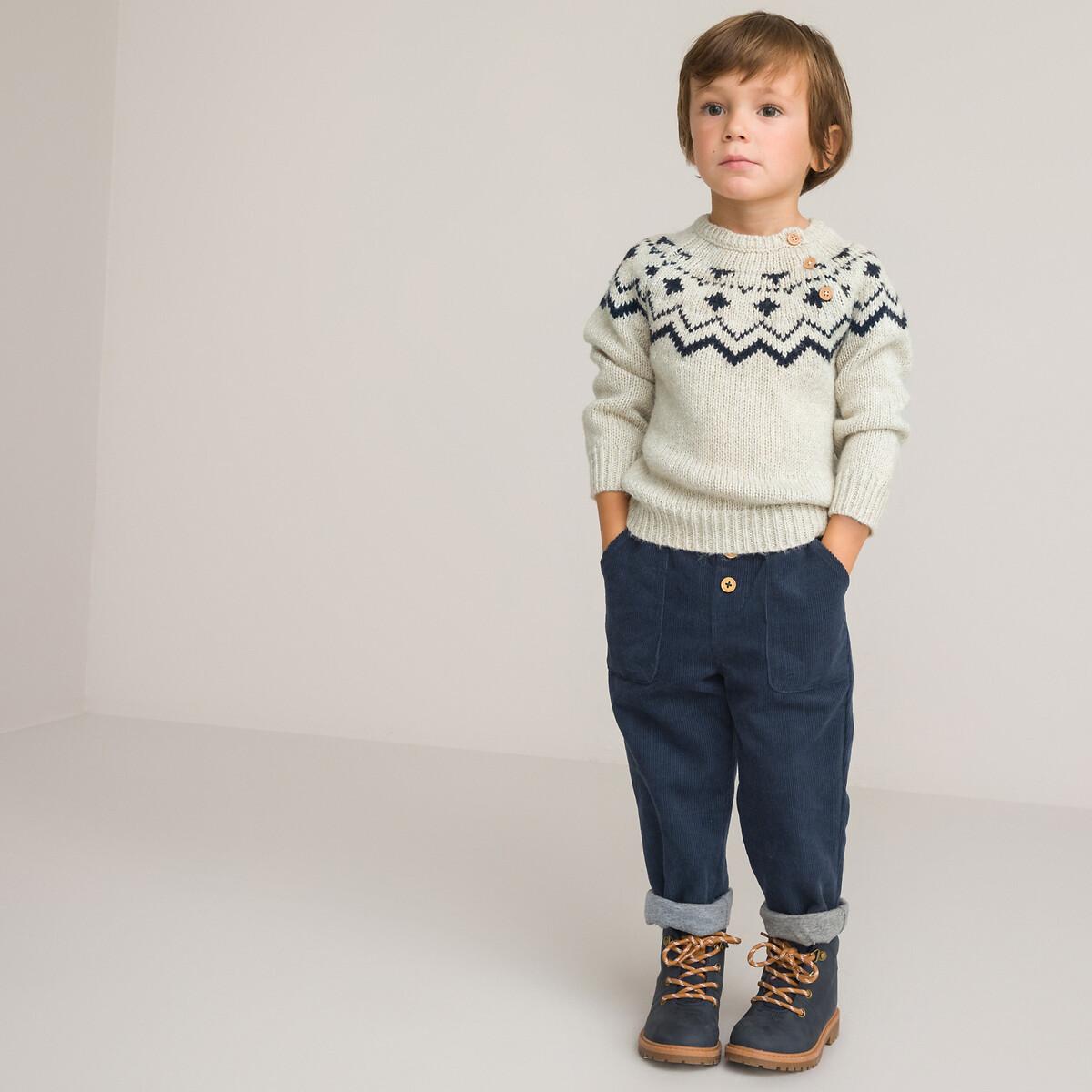 Image of Gerade Cordhose Mit Jerseyfutter Unisex Blau 18M