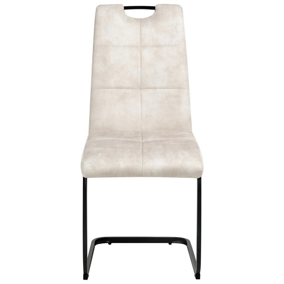 Beliani Lot de 4 chaises de salle à manger en Tissu  CISCO  