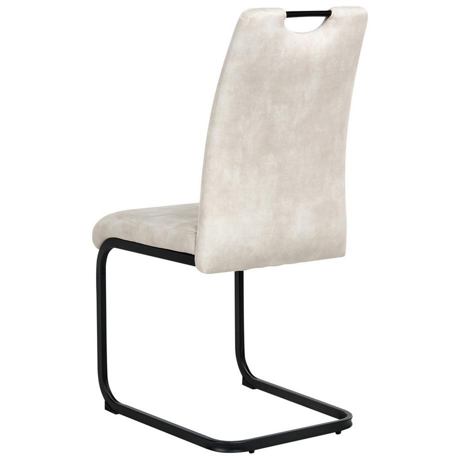 Beliani Lot de 4 chaises de salle à manger en Tissu  CISCO  