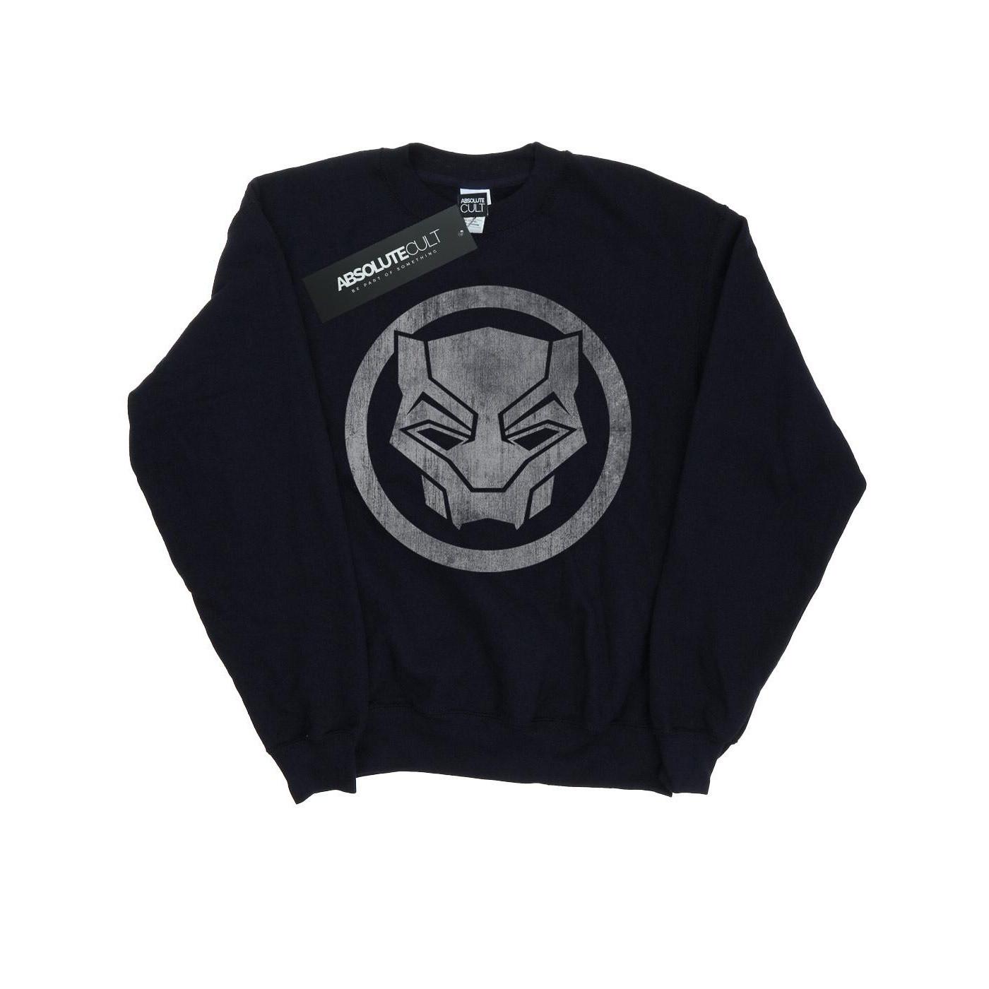 Image of Black Panther Distressed Icon Sweatshirt Mädchen Marine 140/146