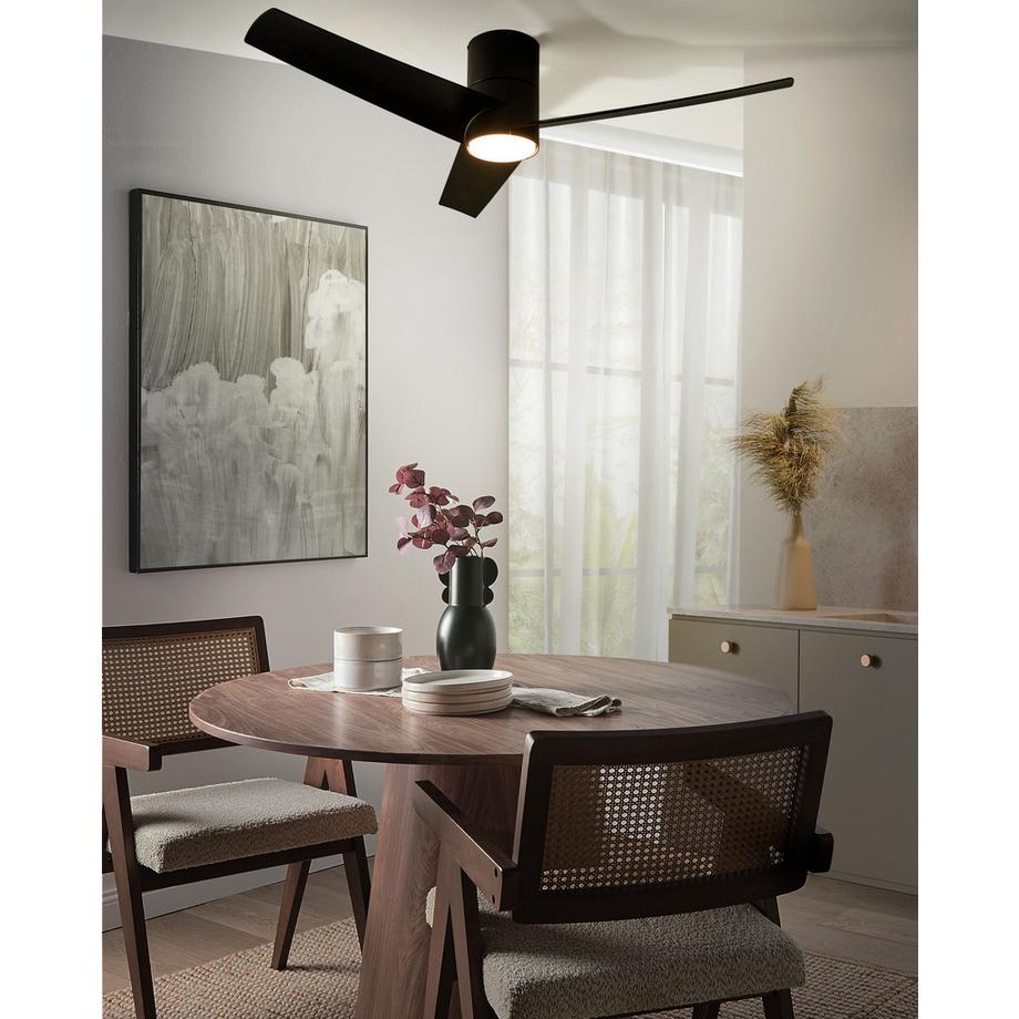 Beliani Ventilatore a soffitto con luce en Materiale sintetico Moderno CANETE  