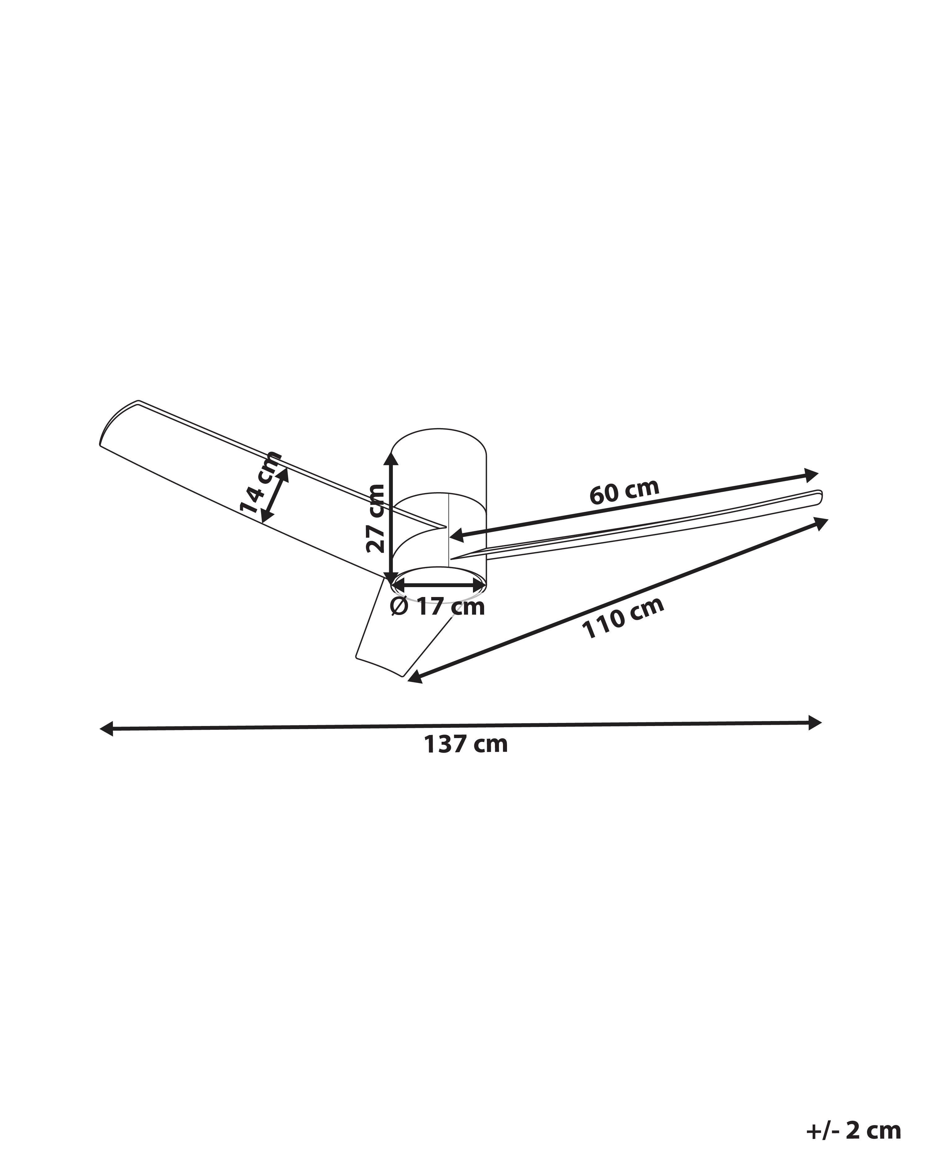 Beliani Ventilateur de plafond avec lampe en Matière synthétique Moderne CANETE  