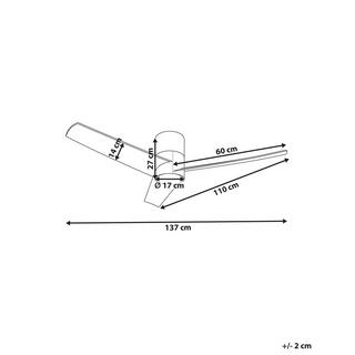 Beliani Ventilateur de plafond avec lampe en Matière synthétique Moderne CANETE  