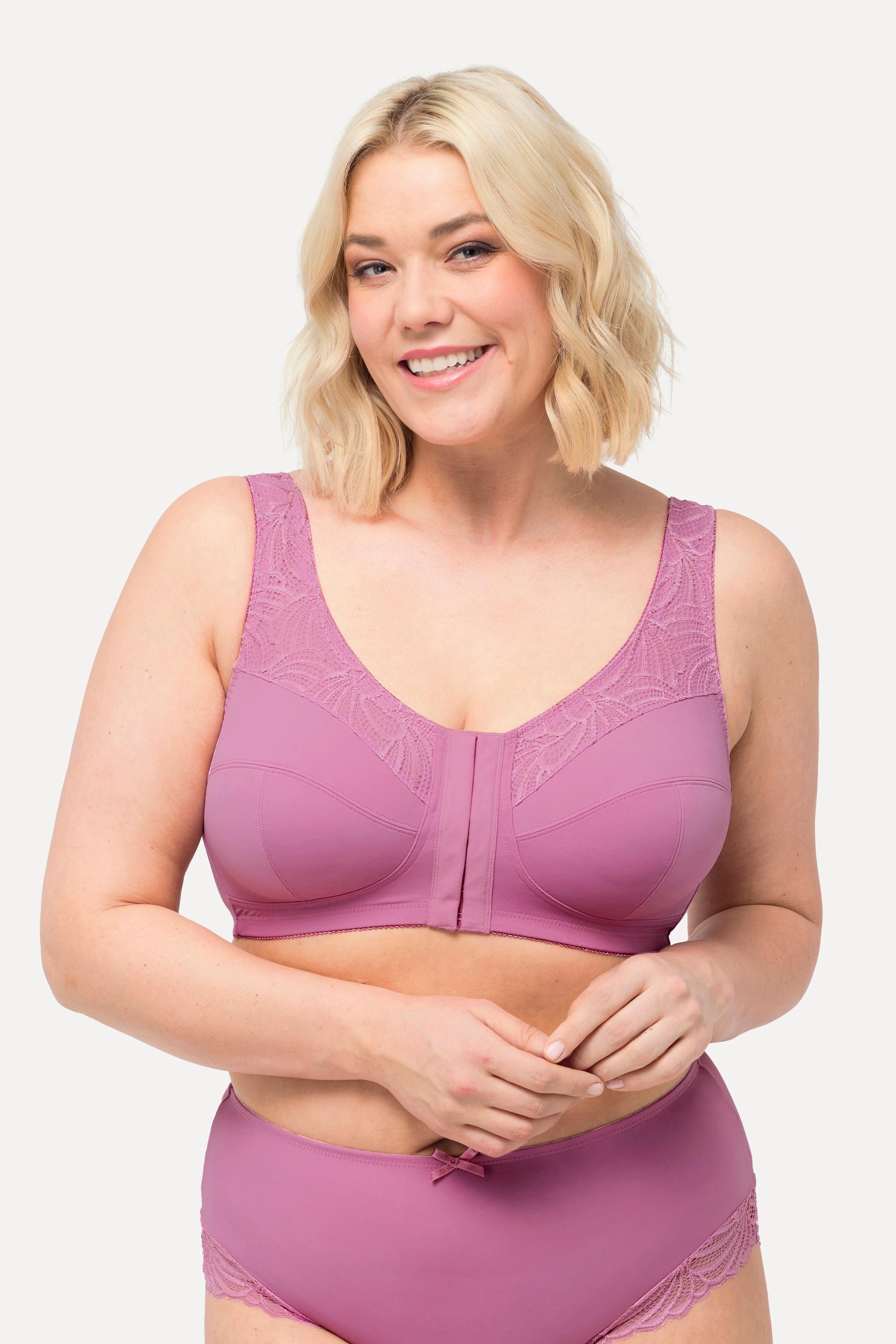 Ulla Popken  Soutien-gorge de maintien Kell sans armatures avec fermeture sur le devant, C-D 