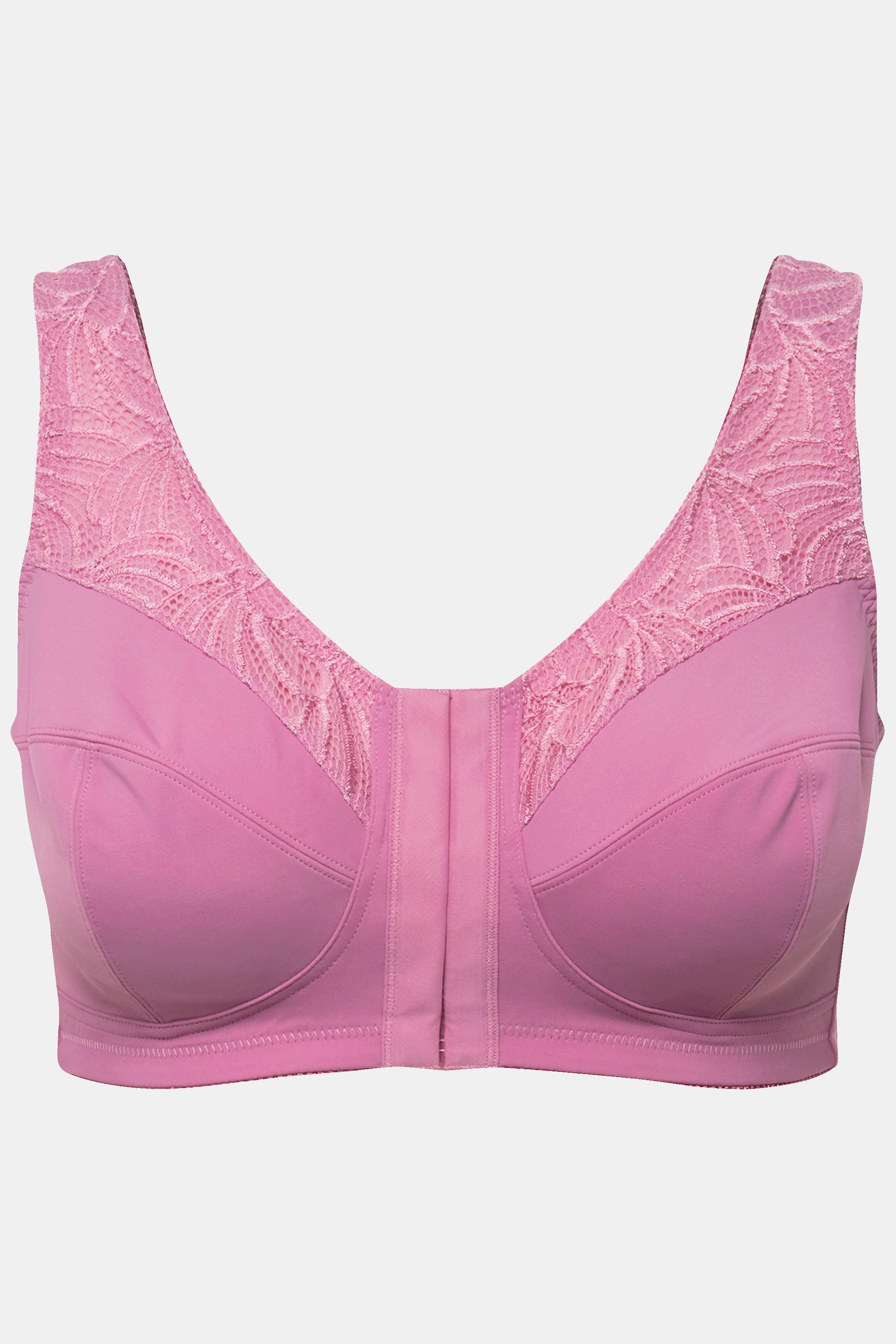 Ulla Popken  Soutien-gorge de maintien Kell sans armatures avec fermeture sur le devant, C-D 