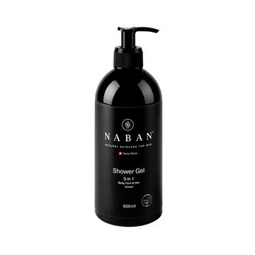 NABAN Shower Gel  Duschgel  500ml 3 in 1  Body, Face & Hair  Unisex