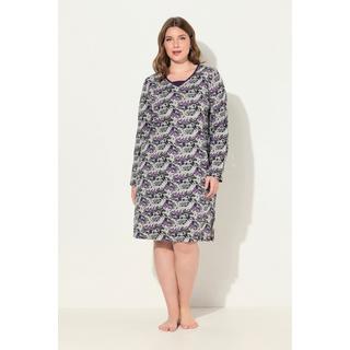 Ulla Popken Camicie da notte 2 Pezzi Scollo a V Maniche Lunghe  