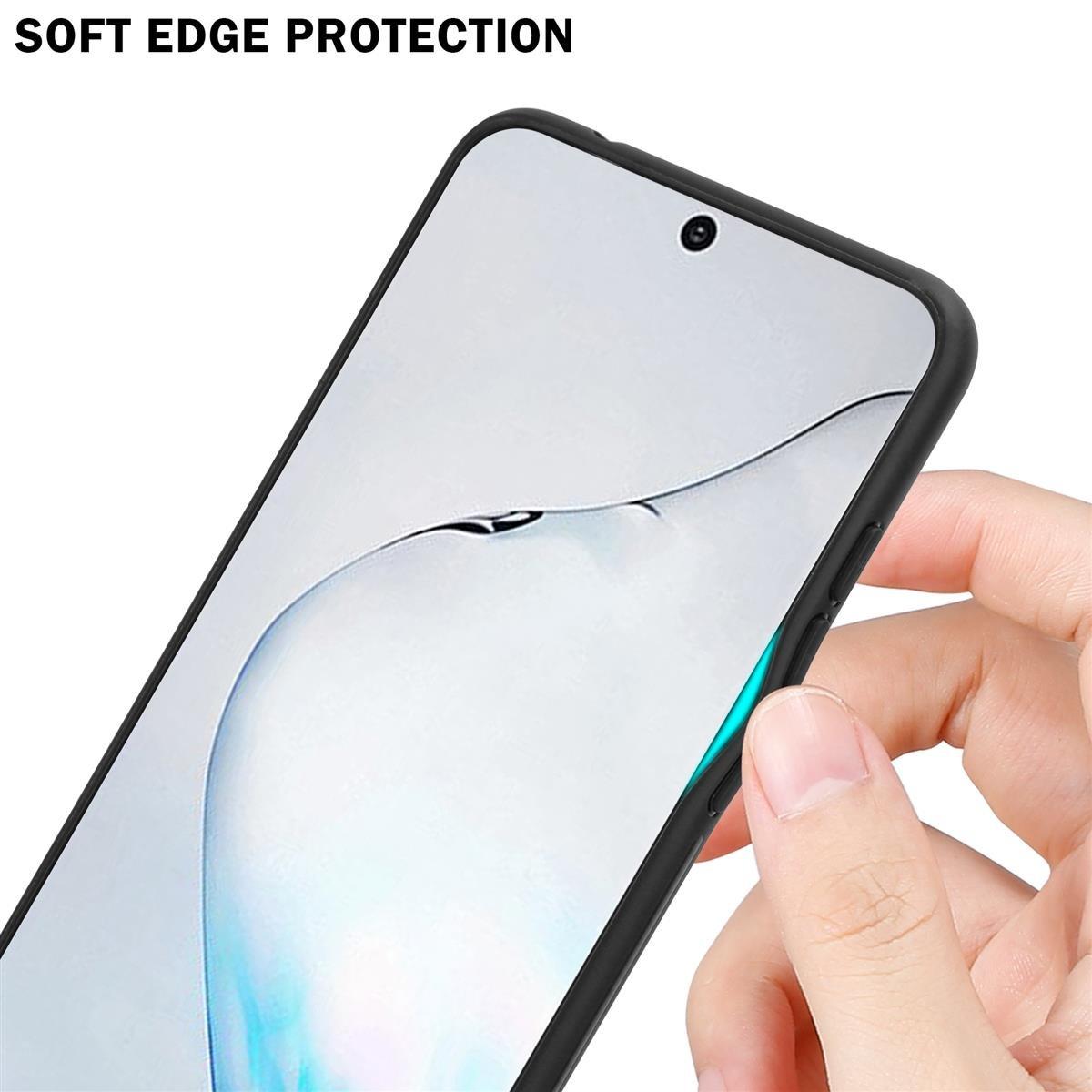 Cadorabo  Housse compatible avec Samsung Galaxy NOTE 10 - Coque de protection bicolore en silicone TPU et dos en verre trempé 