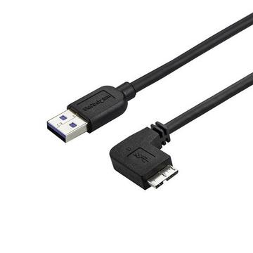 Câble Micro USB 3.0 slim - USB-A vers Micro-B à angle droit de 50 cm - M/M