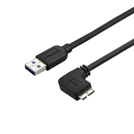 STARTECH.COM  Câble Micro USB 3.0 slim - USB-A vers Micro-B à angle droit de 50 cm - M/M 