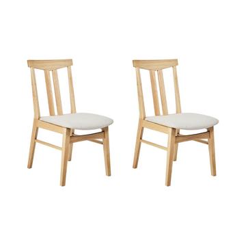 Set di 2 sedie da pranzo en Legno di caucciù Retrò AVALON