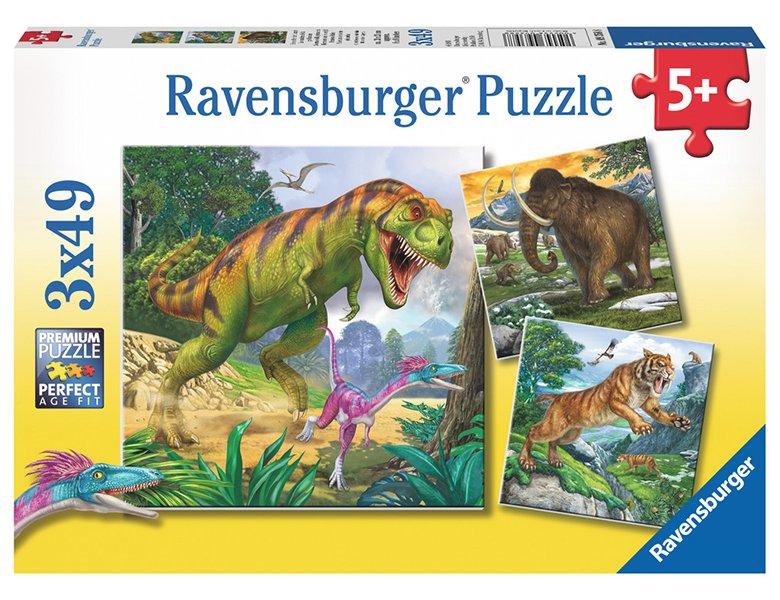 Ravensburger  Puzzle Herrscher der Urzeit (3x49) 