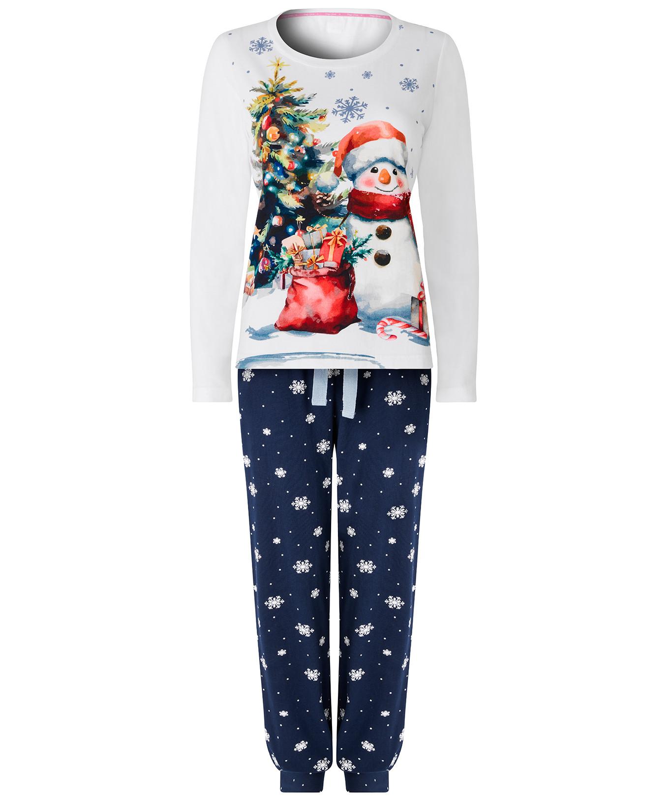 Joe Browns Festliches Pyjama-Set mit Schneemannmotiv  