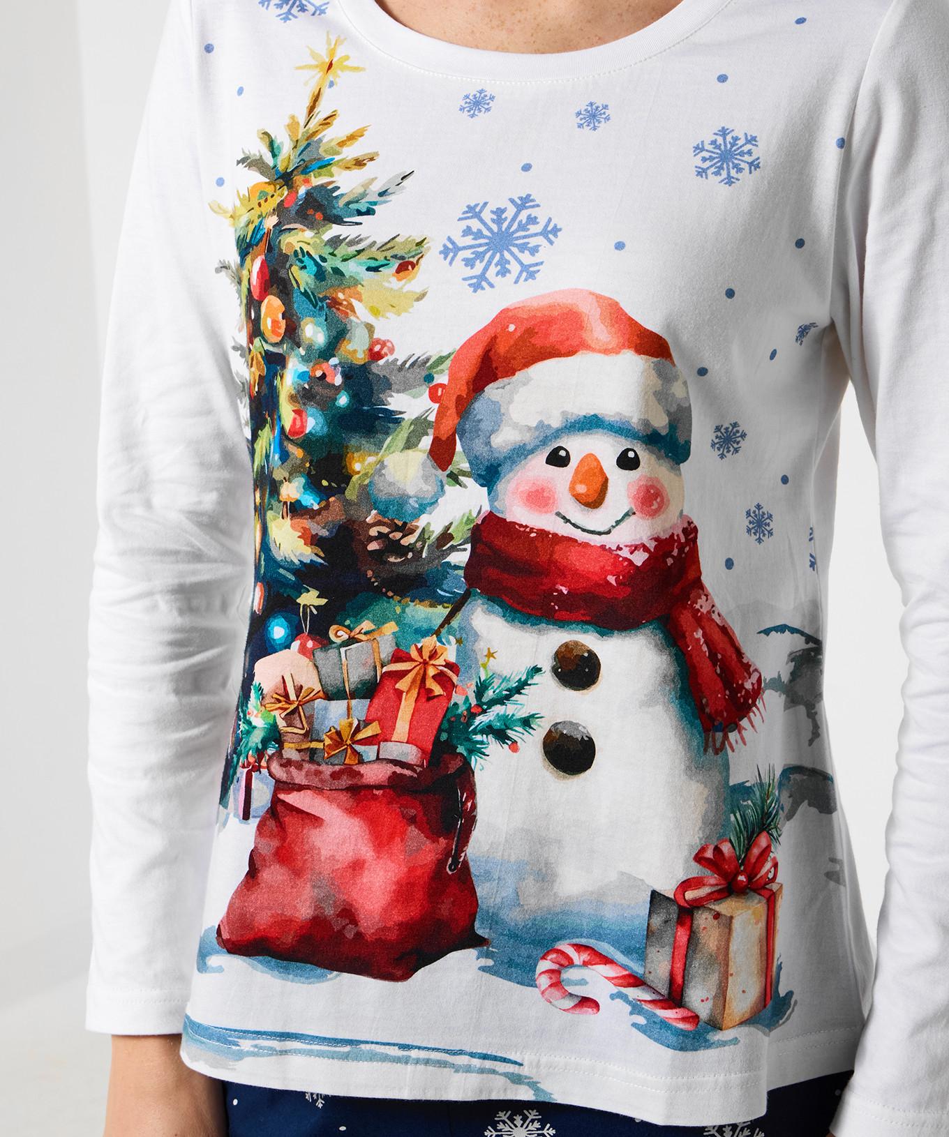 Joe Browns Festliches Pyjama-Set mit Schneemannmotiv  