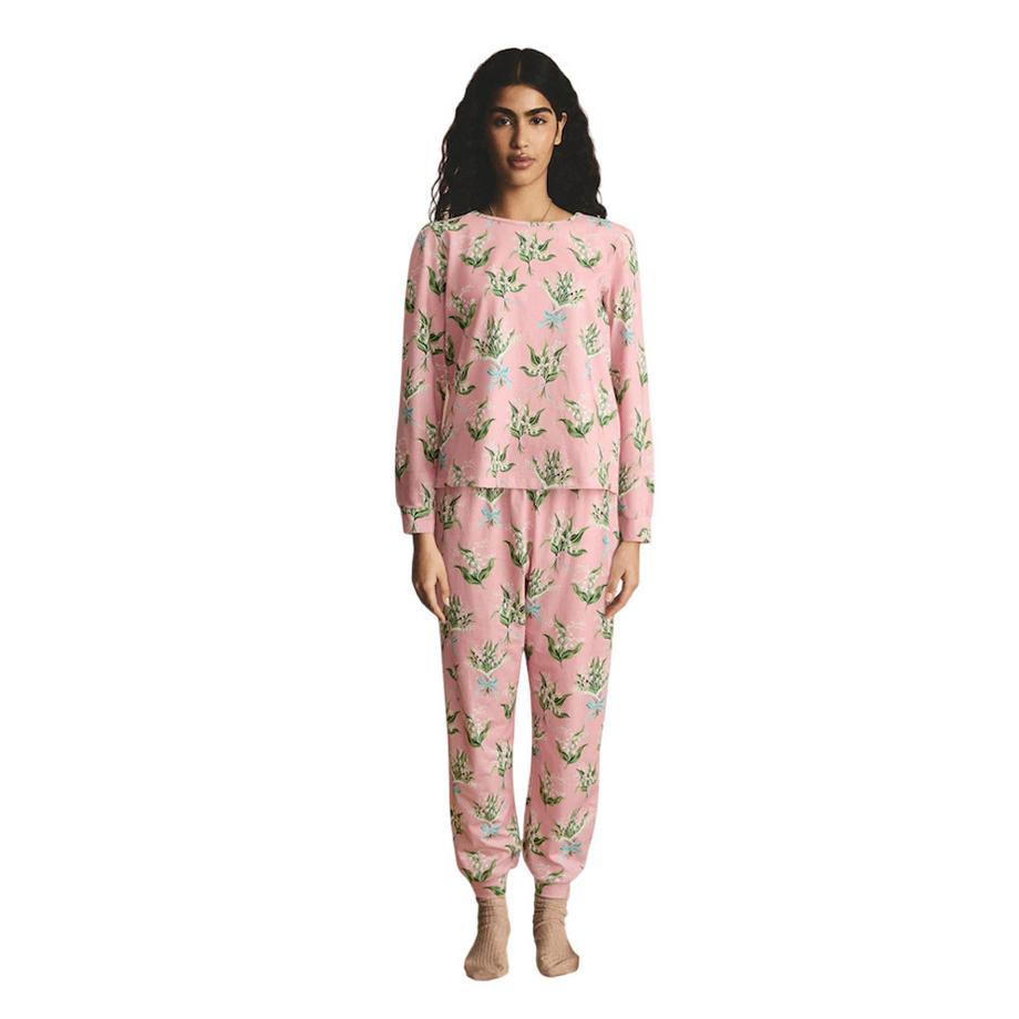 Cath Kidston Pigiama a maniche lunghe con stampa floreale  
