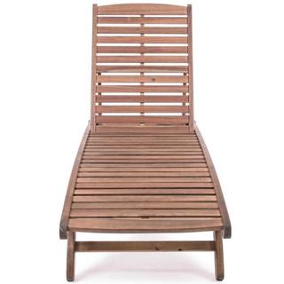 mutoni Jardin Chaise longue à roulettes Noemi Bois  