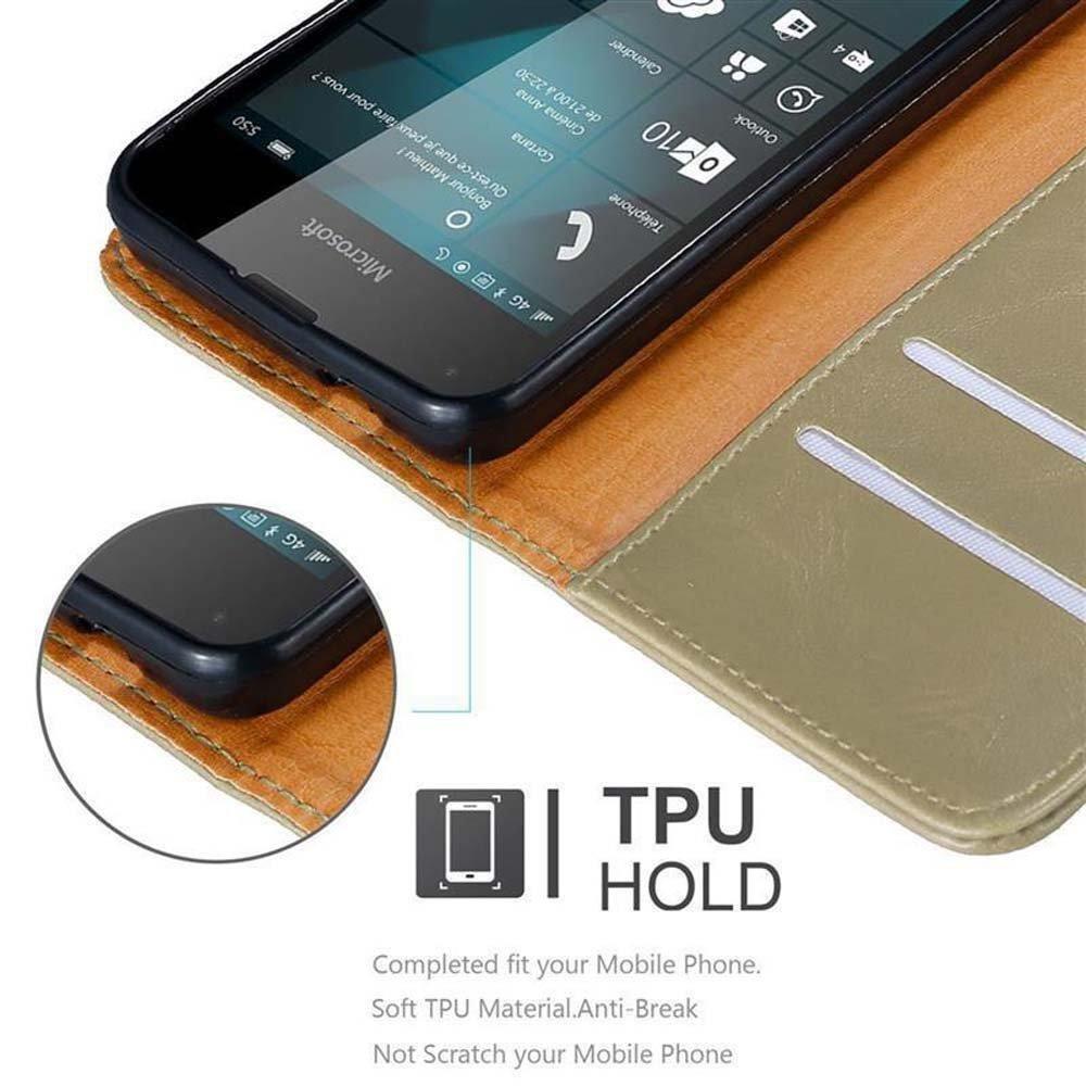 Cadorabo  Housse compatible avec Nokia Lumia 550 - Coque de protection avec fermeture magnétique, fonction de support et compartiment pour carte 