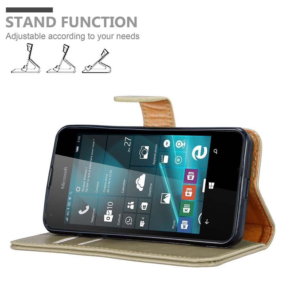 Cadorabo  Housse compatible avec Nokia Lumia 550 - Coque de protection avec fermeture magnétique, fonction de support et compartiment pour carte 