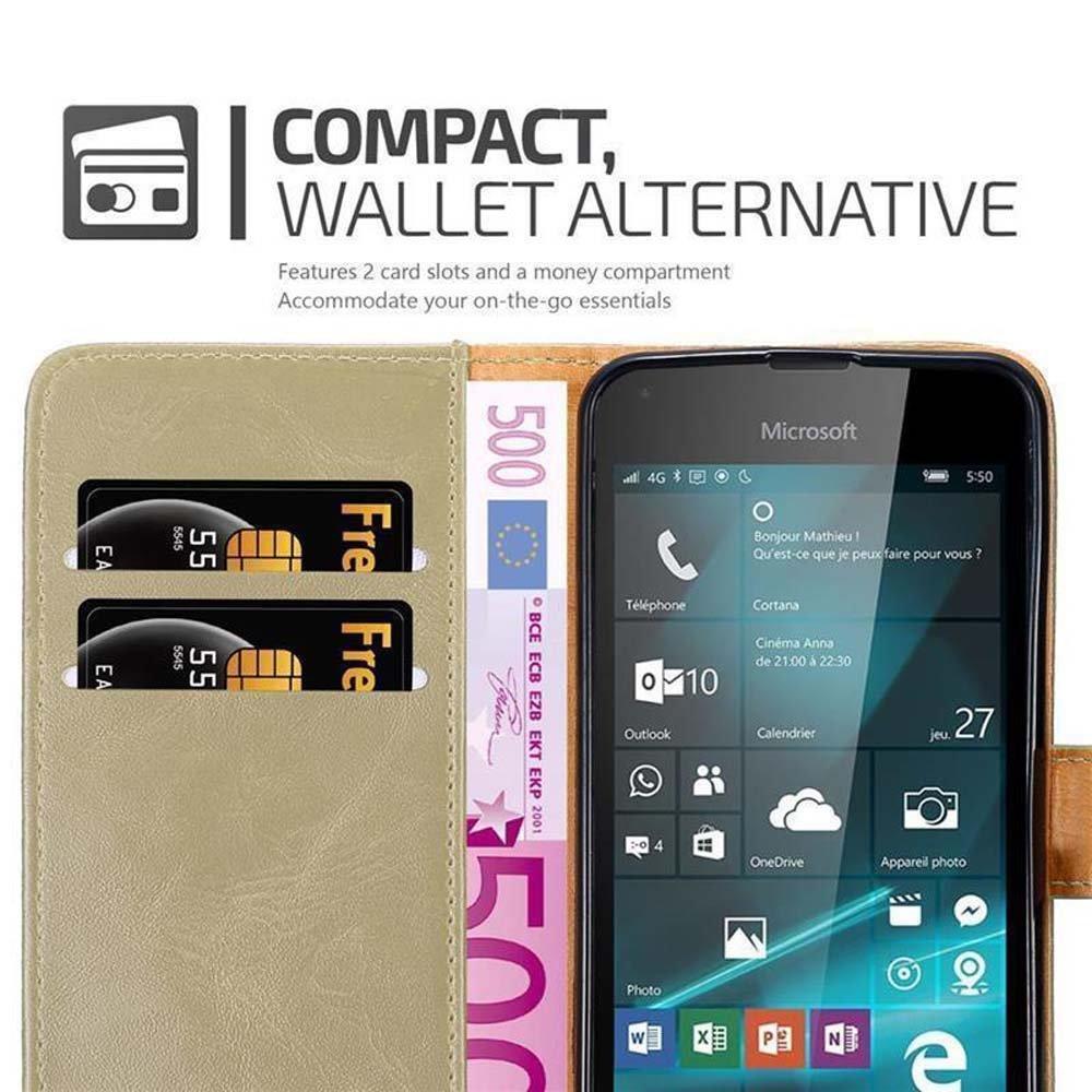 Cadorabo  Housse compatible avec Nokia Lumia 550 - Coque de protection avec fermeture magnétique, fonction de support et compartiment pour carte 