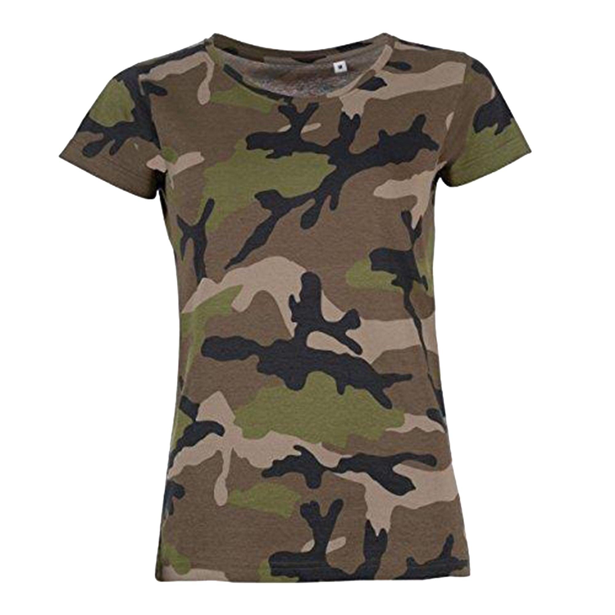 Image of Tshirt Mit Tarnmuster, Kurzarm Unisex Multicolor XXL